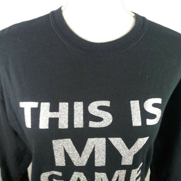 Game Face Long Sleeve Tee Medium Black & Silver - Picture 6 of 14